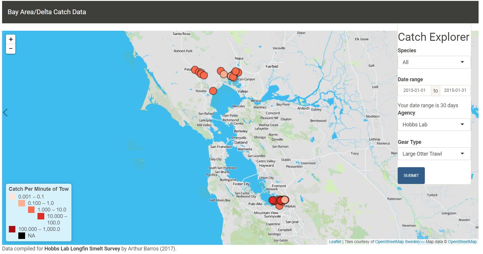 Catch explorer – Otolith Geochemistry & Fish Ecology Laboratory